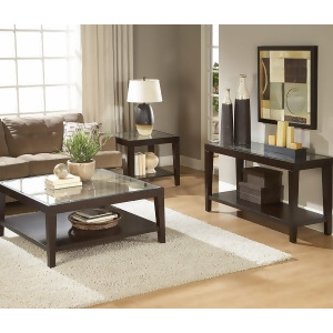 Homelegance Vincent 3 Piece Coffee Table Set w/ Glass Overlay - All