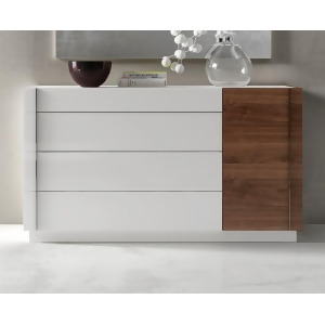 J M Furniture Lisbon Dresser in White Walnut - All