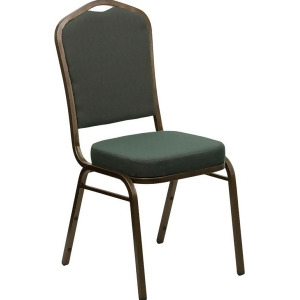 Flash Furniture Hercules Series Crown Back Stacking Banquet Chair w/ Green Patte - All