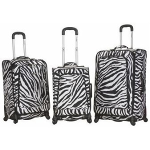 Rockland Zebra Fusion 3 Piece Luggage Set - All