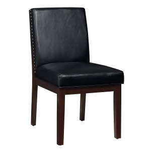Standard Couture Elegance Upholstered Side Chair Pair In Black Set of 2 - All