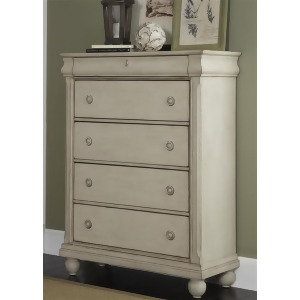 Liberty Furniture Rustic Traditions 5 Drawer Chest in Rustic White Finish - All