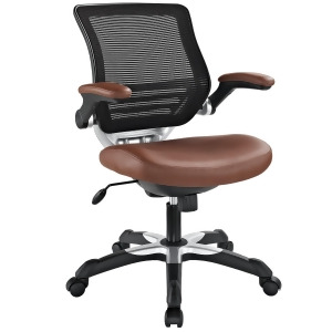 Modway Edge Leatherette Office Chair in Tan - All