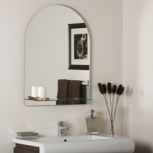 Decor Wonderland Roland Frameless Wall Mirror with Shelf - All