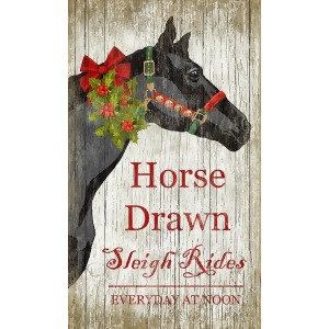 Red Horse Christmas Horse Sign - All