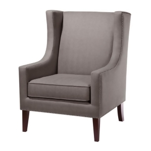 Madison Park Barton Wing Chair In Charcoal - All
