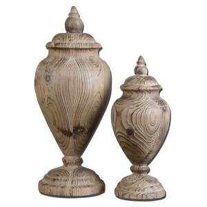 Uttermost Brisco 2 Finials in Natural Wood Tone - All
