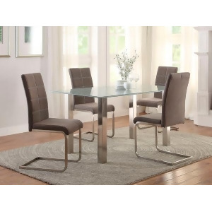 Homelegance Nerissa Dining Table In Crackle Glass / Chrome - All