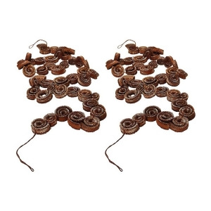 White Brush Palm Rule Garland Set Of 2 - All