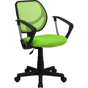 Flash Furniture Mid-Back Green Mesh Task Chair Computer Chair w/ Arms Wa-307 - All