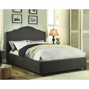 Homelegance Zaira Upholstered Platform Bed in Dark Grey - All