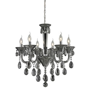 Nulco Lighting Formont 80012/6 6 Light Crystal Chandelier in Smoke Plated Chro - All