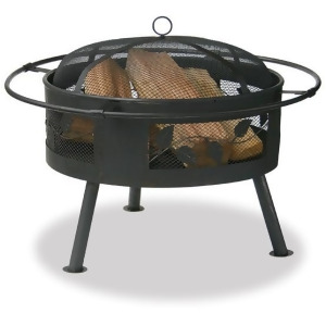 Uniflame Wad992sp 216 Inch Wide Aged Bronze Firebowl with Leaf Design - All