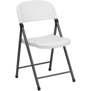 Flash Furniture Hercules Series 330 lb. Capacity White Plastic Folding Chair w/ - All