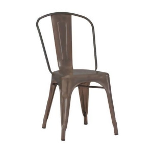 Design Lab Dreux Stackable Rustic Matte Steel Side Chair Set of 4 - All