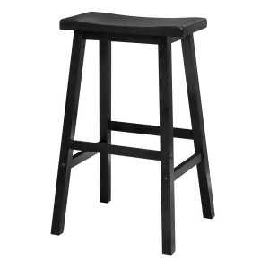 Winsome Wood 20089 Saddle Seat 29 Inch Black Stool Single in Black - All
