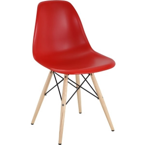 Modway Pyramid Dining Side Chair in Red - All