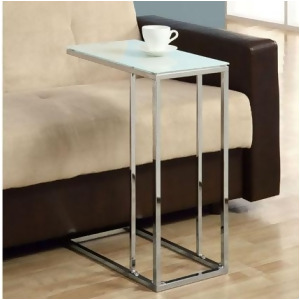 Monarch Specialties I 3000 Chrome Metal Accent Table w/ Tempered Glass - All