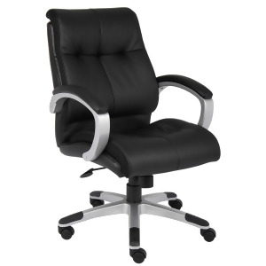 Boss Chairs Boss B8776s-bk Double Plush Mid Back Executive Chair - All