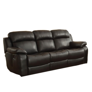 Homelegance Marille Double Reclining Sofa w/ Center Drop-Down Cup Holders in Bla - All