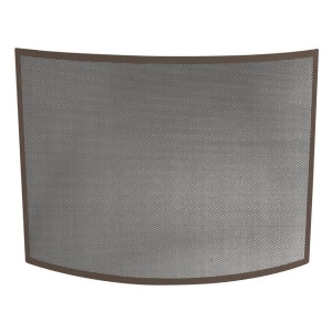 Uniflame S-1667 Single Panel Curved Bronze Wrought Iron Screen - All