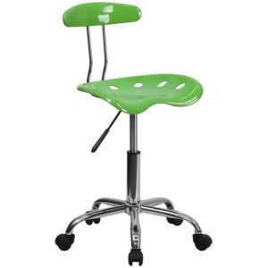 Flash Furniture Vibrant Spicy Lime Chrome Computer Task Chair w/ Tractor Seat - All