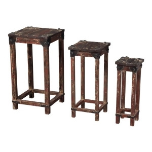 Sterling Industries 51-10035/S3 Set Of 3 Distressed Finish Stacking Tables - All