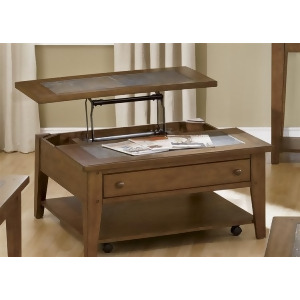 Liberty Furniture Hearthstone Lift Top Cocktail Table in Rustic Oak Finish - All