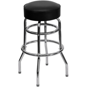 Flash Furniture Double Ring Chrome Bar Stool - All