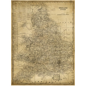 Art Effects Antique Map Of England - All