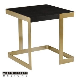 Allan Copley Caroline End Table In Brushed Champagne Stainless Steel - All