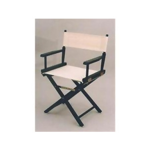 Yu Shan Director's Chair In Black Frame with Natural Canvas - All