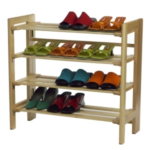 Winsome Wood Shoe Rack 4 Tier in Natural - All