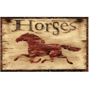 Red Horse Horses Sign - All