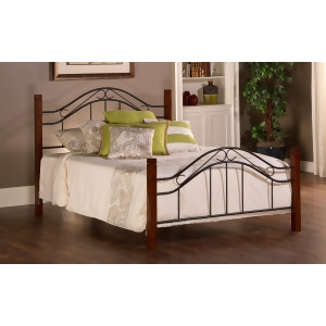 Hillsdale Matson Metal Poster Bed in Cherry Black - All