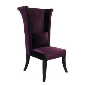 Armen Living Mad Hatter Dining Chair In Rich Velvet In Purple - All