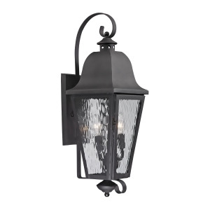Elk Lighting Forged Brookridge Collection 3 Light Outdoor Sconce In Charcoal 4 - All
