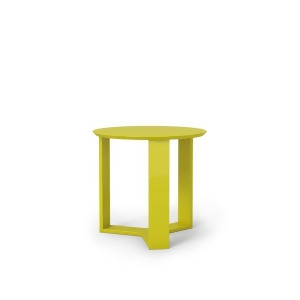 Manhattan Comfort Madison 2.0- 23.85 Round Accent End Table In Lime Gloss - All