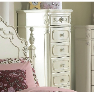 Homelegance Cinderella 6-Drawer Tall Chest in White - All