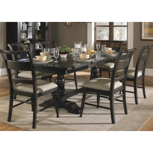 Liberty Furniture Whitney 7 Piece Trestle Table Set in Black Cherry Finish - All