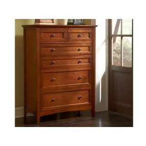 A-america Westlake 6 Drawer Chest Cherry Brown Finish - All