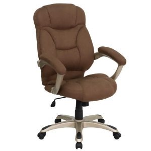 Flash Furniture High Back Brown Microfiber Upholstered Contemporary Office Chair - All