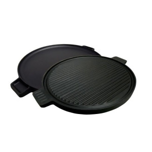 King Kooker Pre-seasoned 14 inch Cast Iron Round Two Sided Griddle - All