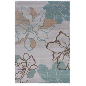Linon Milan Rug In Ivory And Turquoise 1.10 x 2.10 - All