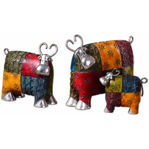 Uttermost Colorful Cows Accessories Set of 3 - All