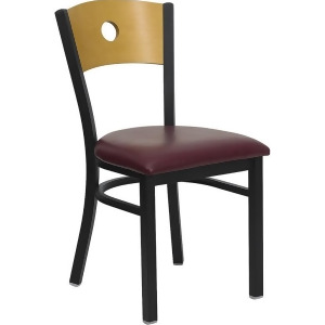 Flash Furniture Hercules Series Black Circle Back Metal Restaurant Chair Natur - All