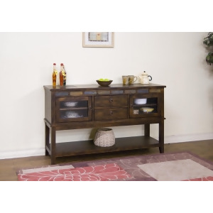 Sunny Designs Santa Fe Server with 2 Drawers In Dark Chocolate - All