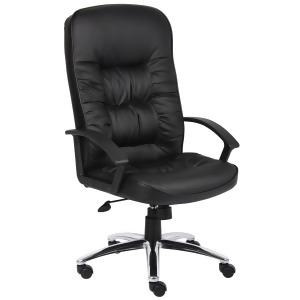 Boss Chairs Boss High Back Leatherplus Chair w/ Chrome Base - All