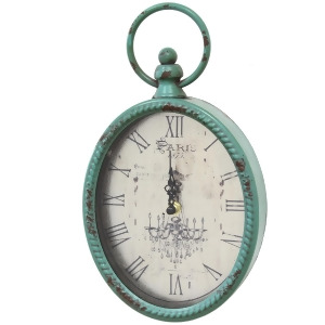 Stratton Antique Oval Clock In Teal - All
