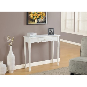 Monarch Specialties Accent Table 36 l / Antique White Hall Console - All